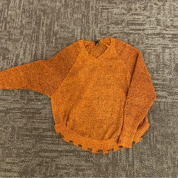 Rue 21 Orange Sweater - Picture 2 of 5